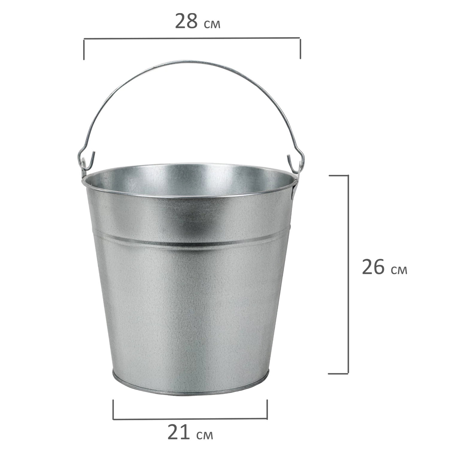 Ведро оцинкованное 12 л, без крышки, 600562